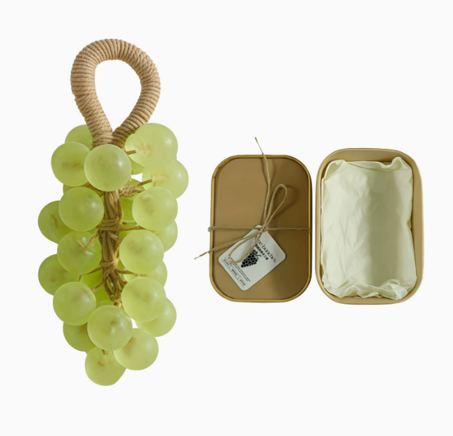 Gemstone Grape Soap DIY Kit Transparent Handmade Soap Gift Set Gentle Hand Care Soap Making Kit