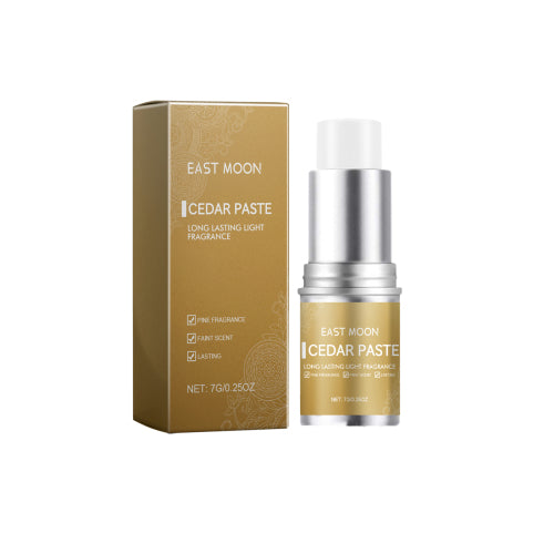 East Moon Men's Cream Stick (Cedar Scent) Refreshing, Non-Sticky, Long-Lasting Fragrance, Men's Charm Cream Application Stick