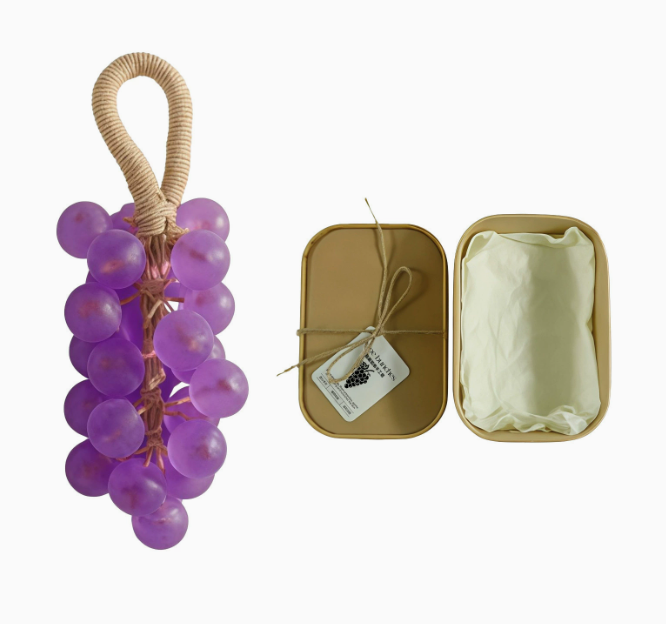 Gemstone Grape Soap DIY Kit Transparent Handmade Soap Gift Set Gentle Hand Care Soap Making Kit