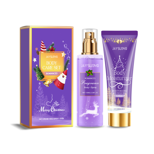 Jaysuing Christmas Perfumed Body Care Set, Deodorant Spray Body Lotion For Lasting Holiday Party Scent