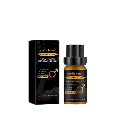North Moon Cloud 9 Oil, Men's Body Care Moisturizing And Enhancing Long-Lasting Massage Essential Oil