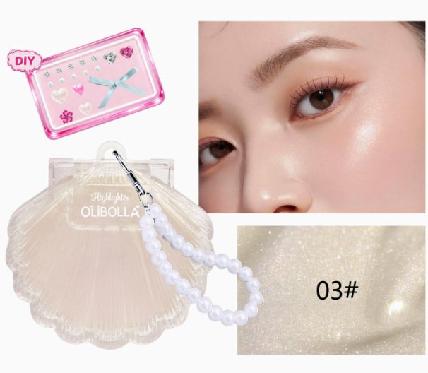 Luminous 3D Highlighting Cream | Shimmer Pearl Glow Stick for Face Brightening, Sparkle Fine-Shimmer Highlighter Powder & Blush